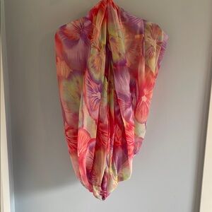Colorful Vibrant Floral Infinity Scarf